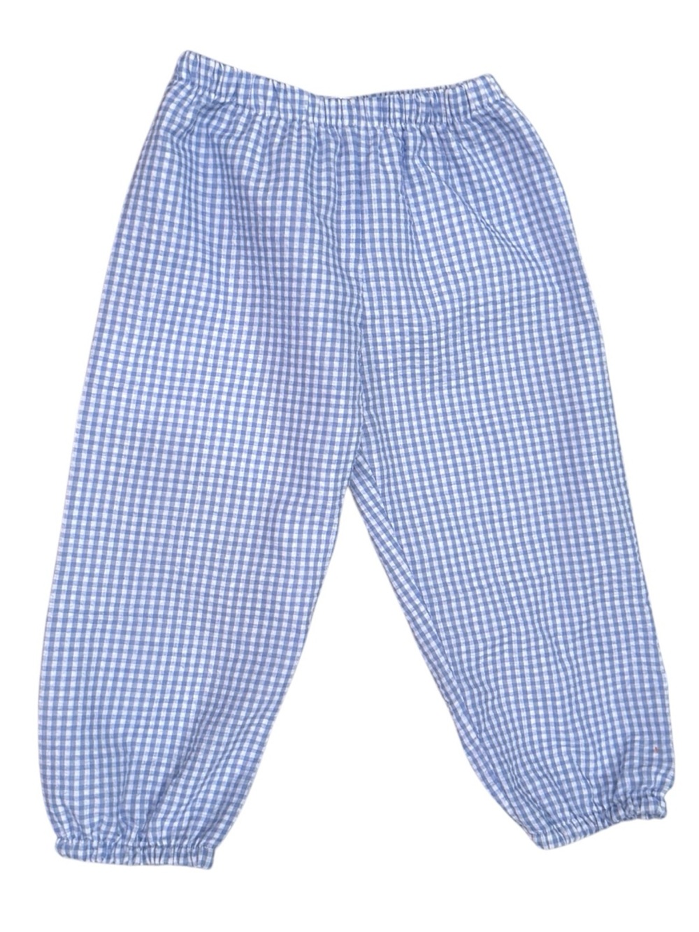 Annie Kate Boys Blue Gingham Pull-On Pants Size 4 NWT-Like 100% Cotton - Picture 2 of 3